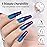 YTD Likomey Color Changing Gel Nail Polish,15ml Turquoise To Deep Blue Chunky Glitter Mood Temperature Change Colors Thermal Ombre Salon Home Fall Winter Manicure UV Nails Varnish,WB03