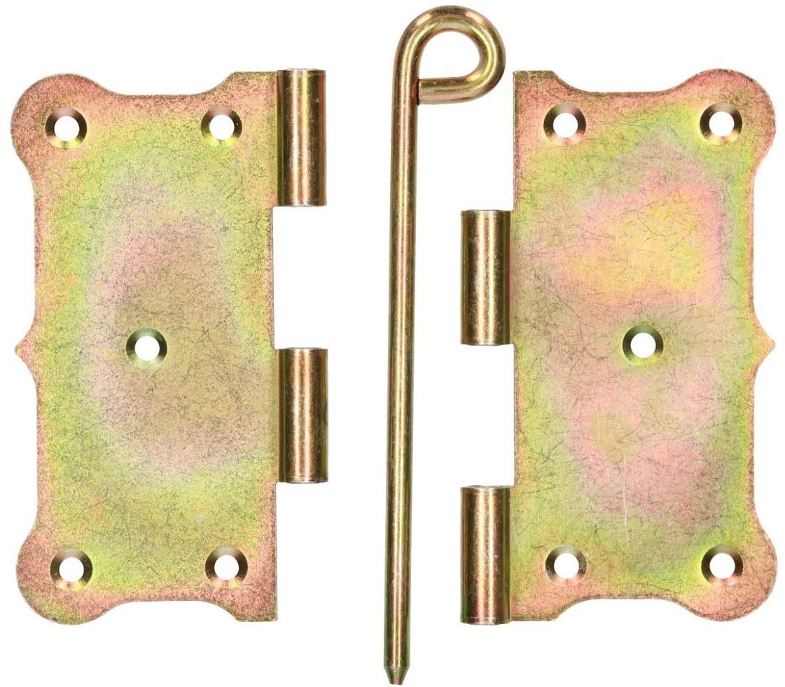 KOTARBAU® 25 Bisagras de Doble Hoja, Desmontable, con Pasador Anilla extraíble, 100 x 100 x 2 mm, Nudo Enrollado, Bisagra para Muebles, Puertas, Galvanizada, Ornamental, Conector, 25 Unidades