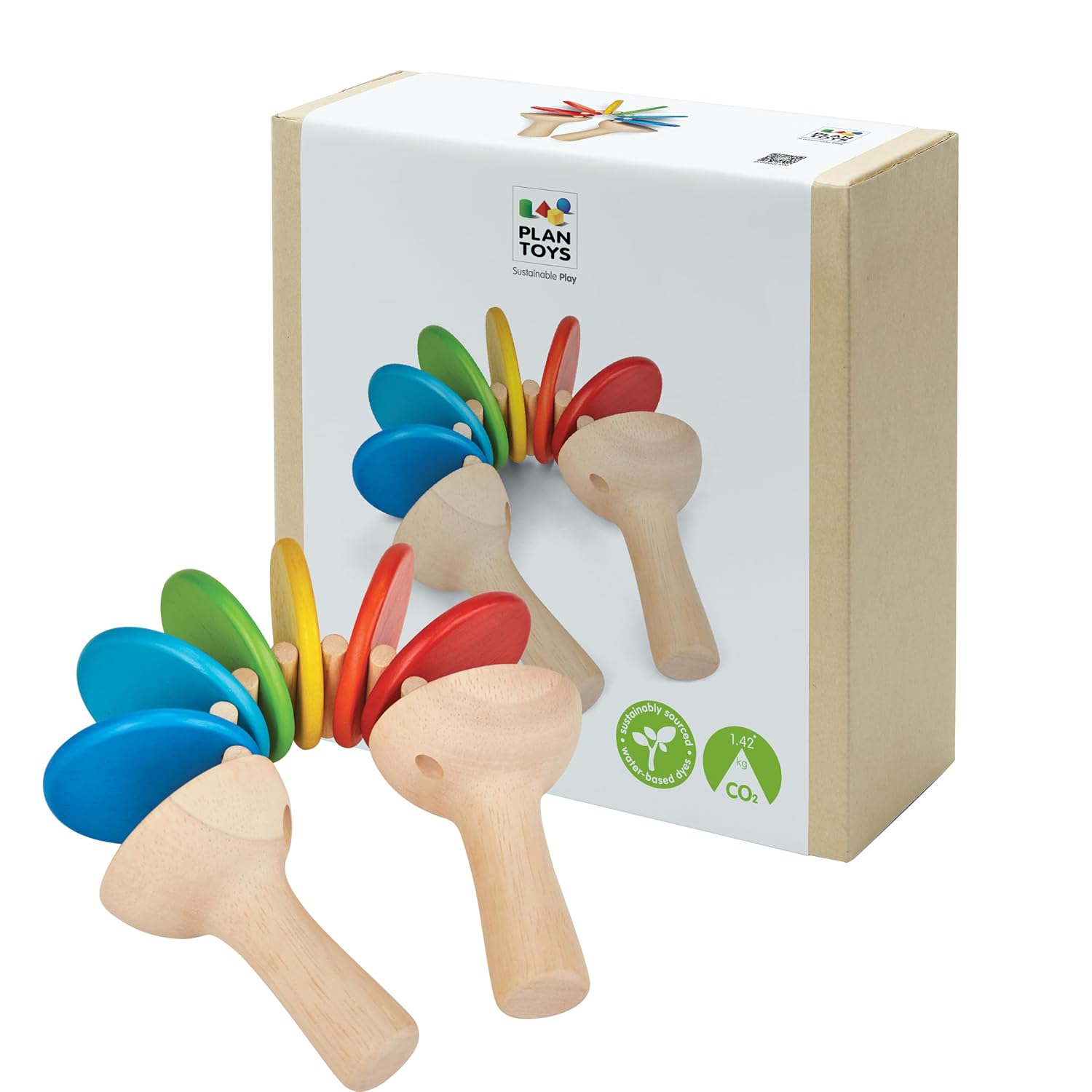 PlanToys® Wooden Clatter Toy Montessori Sound & Rhythm Baby Sensory Gift