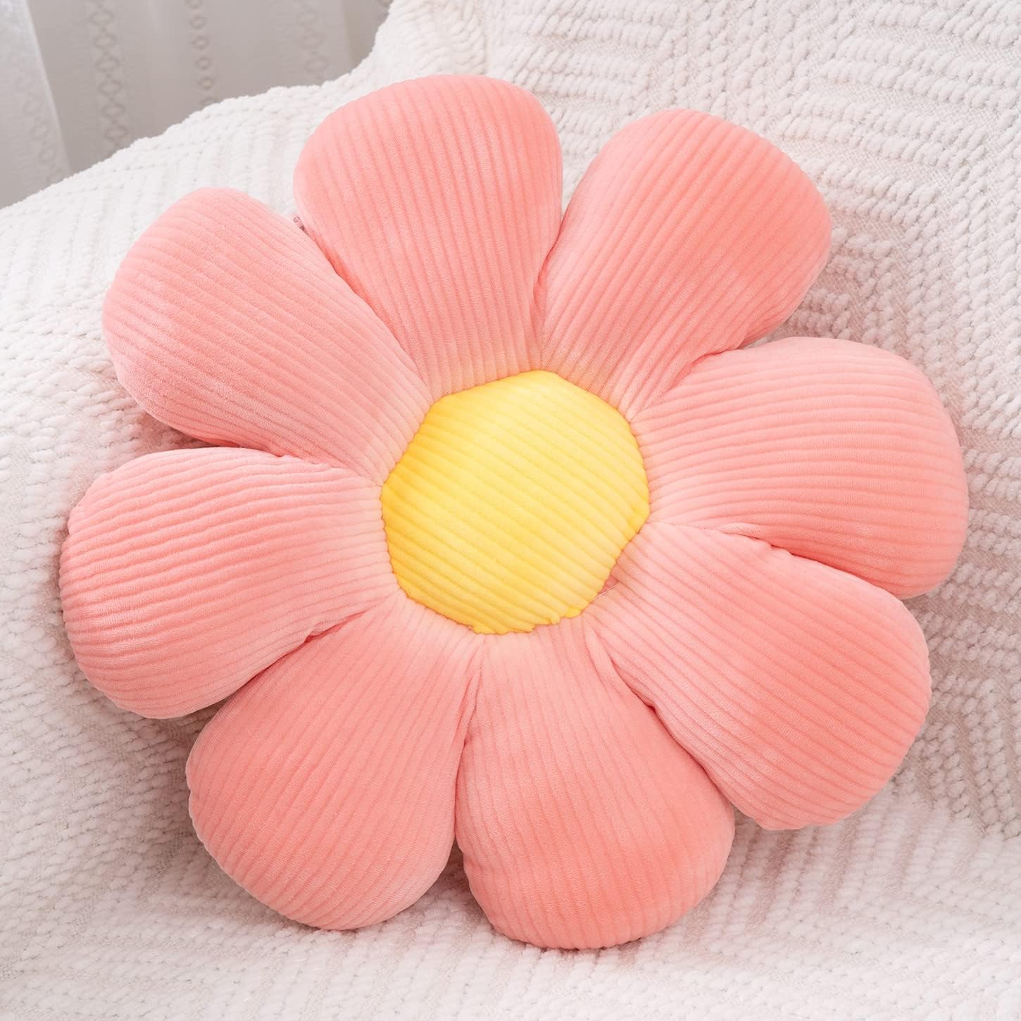 Daisy Flower Shaped Throw Pillow Cute Flower Floor Pillow Seating