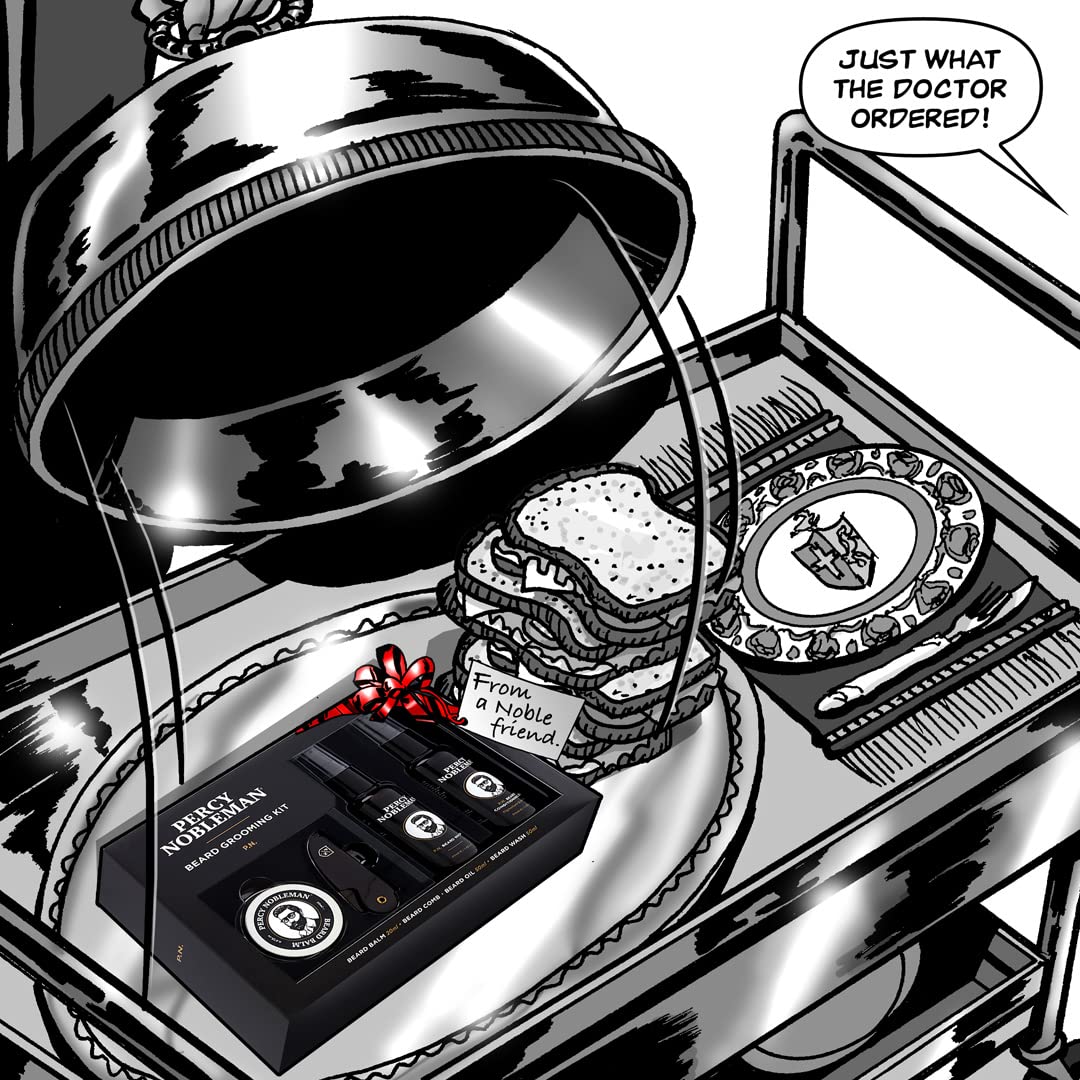 Percy Nobleman Beard Grooming Kit – Gift Set with Signature Scented Beard Oil (1.7 fl oz), Beard Wash (1.7 fl oz), Beard Balm (0.7 fl oz) & Beard Comb for Softening, Hydration & Beard Maintenance - Image 9