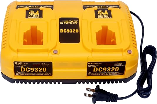 7.2V-18V Dual Port Fast Charger DC9320 Replacement for Dewalt 18V 14.4V 12V 9.6V 7.2V NiCd NiMh XRP Battery DC9098 DC9099 DW9099 DC9096 DW9094 DW9072 DW9062 DW9057