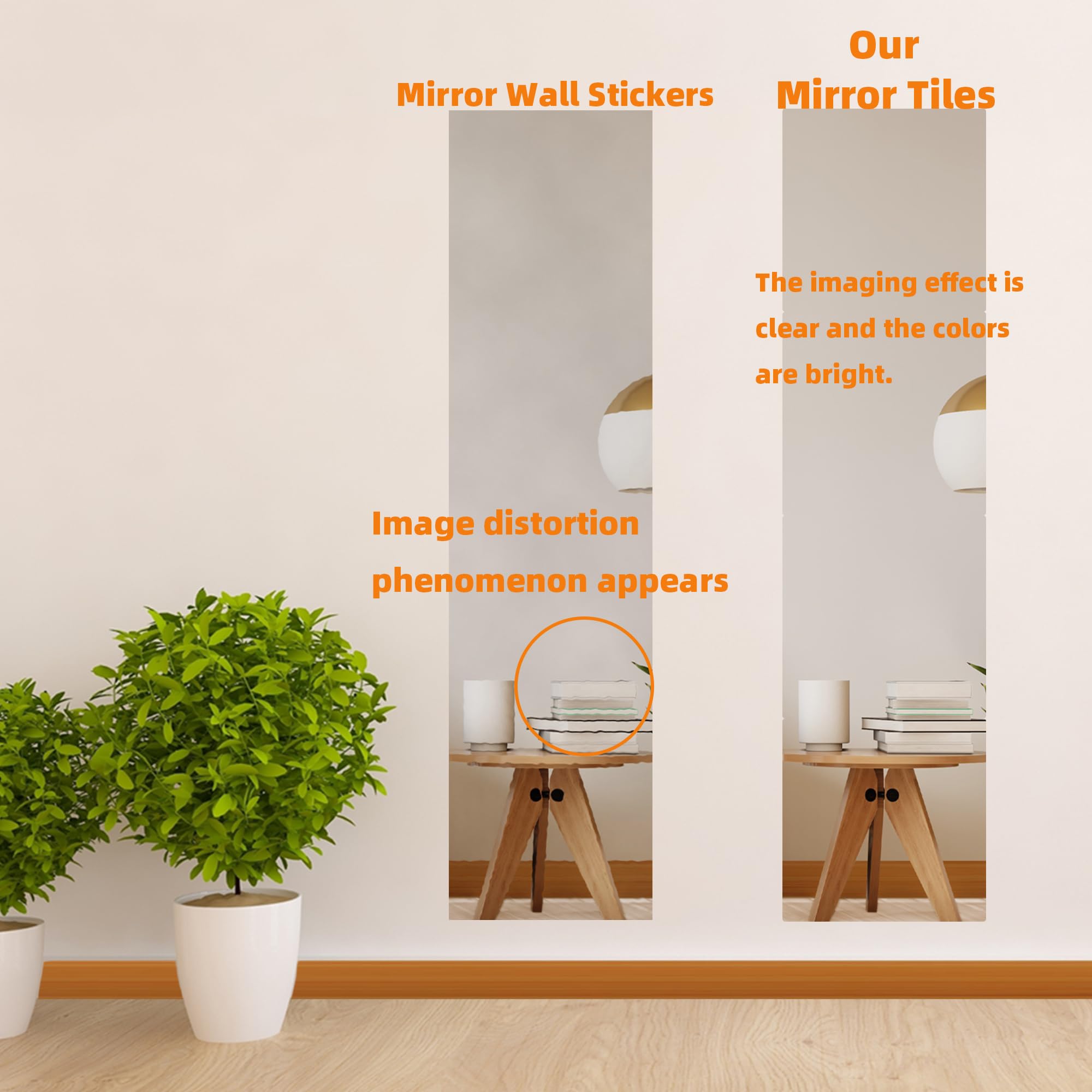 Specchio Adesivo 30x40 Cm - Flessibile, Acrilico, Per Parete, Decorazione Casa