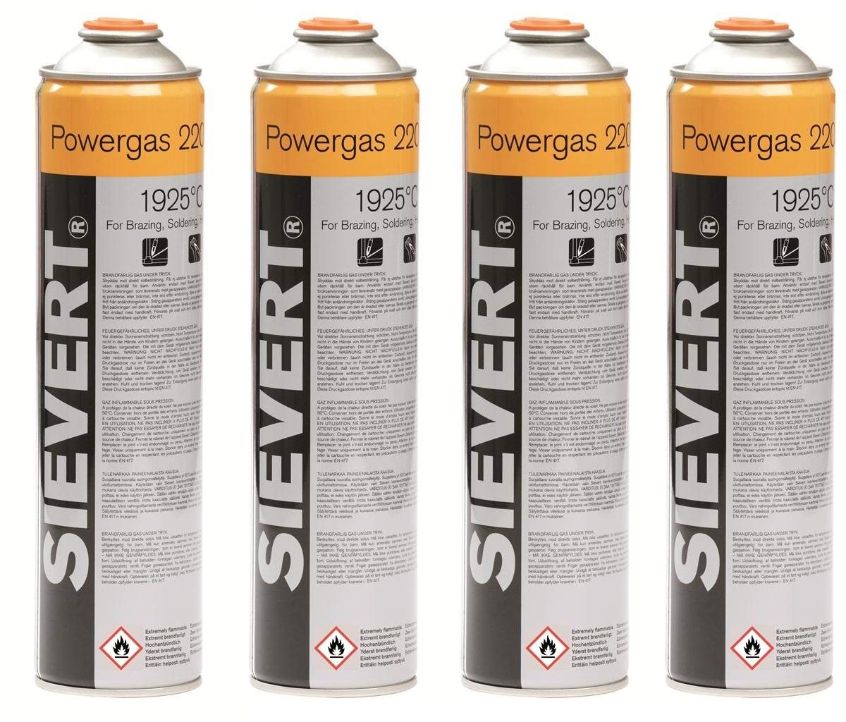 Sievert 5 x Gasflaschen Powergas