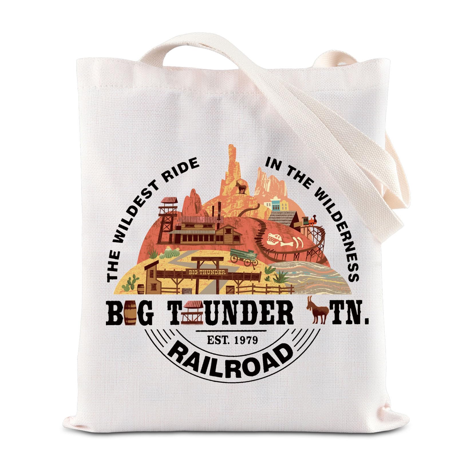 KUIYAI WDW Mountain Inspired Tote Bag Mountain Railroad Shoulder Bag WDW Theme Park Gift Kingdom Gift