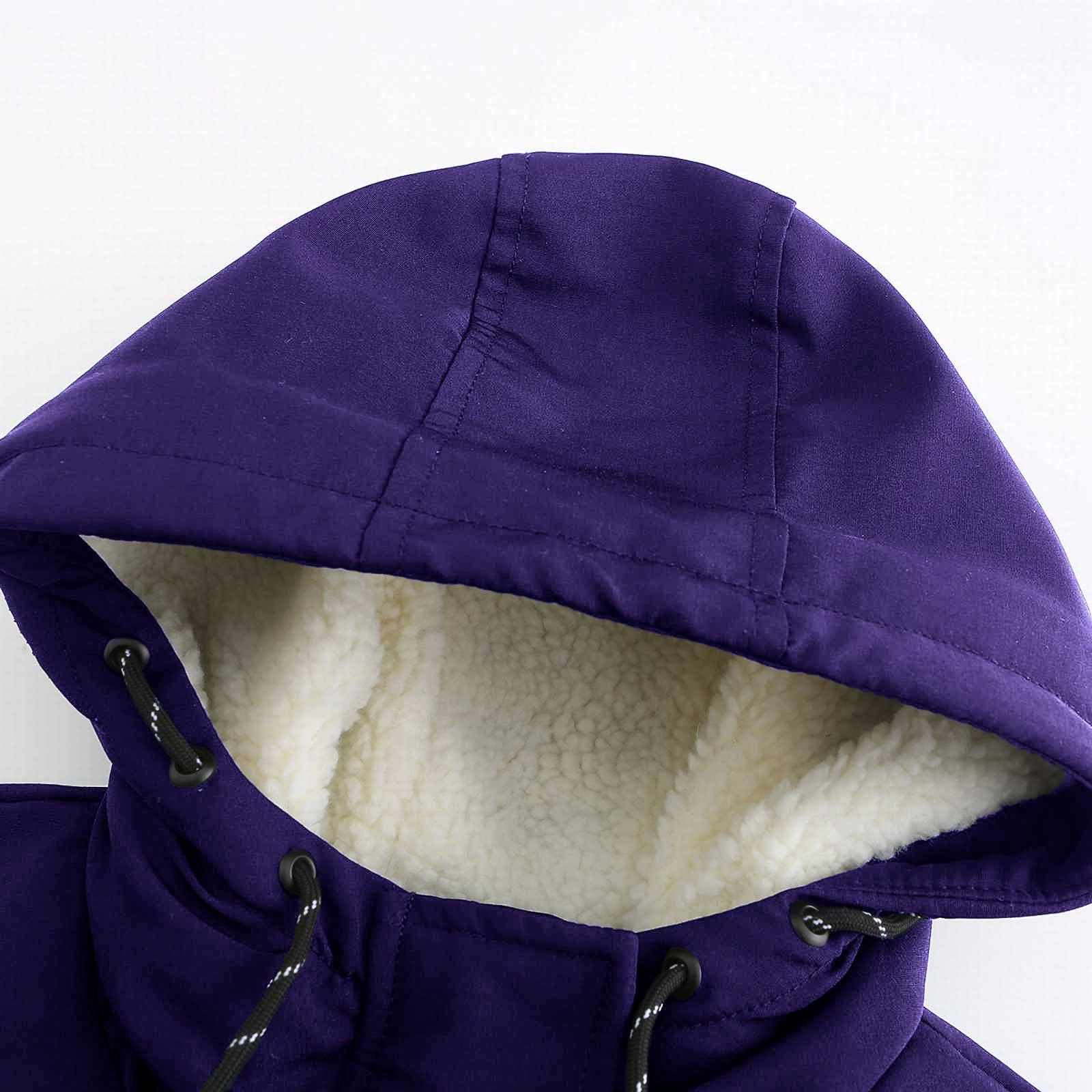 Cocila Frühling Mantel Für Damen Gepolsterte Winterjacke für Damen mit flauschigem Kragen, lockerer Wintermantel Business Mantel Damen Winter Kuschelmantel Damen Winterparka Damen Größe 50