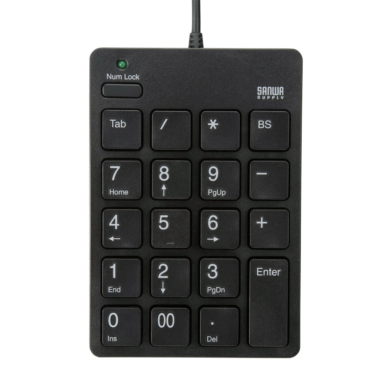 Amazon.co.jp: SANWA SUPPLY USB2.0ハブ付テンキー ブラック NT