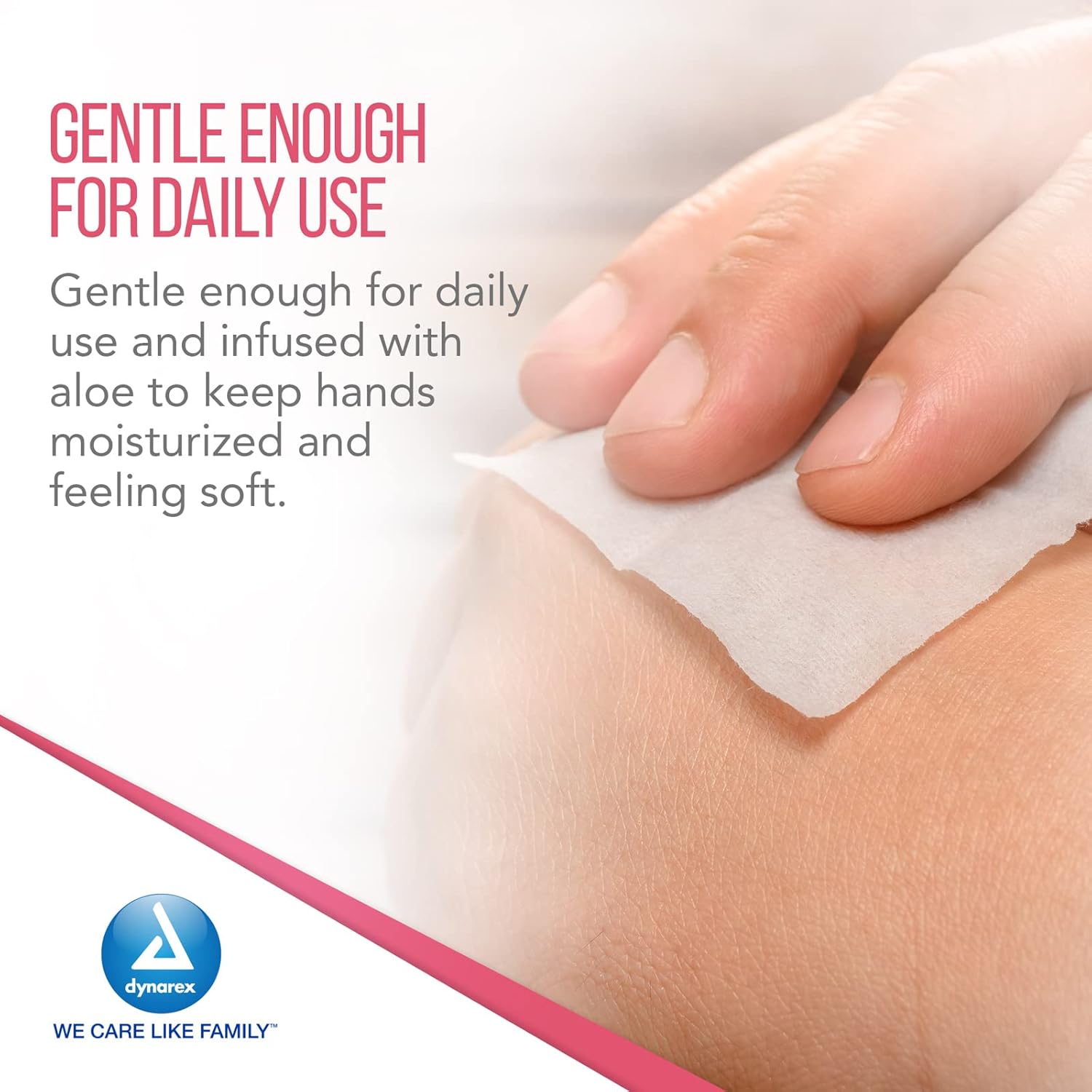 Dynarex Nice'n Fresh Moist Towelettes with Aloe - Moisturizing Disposable Hand Wipes - Premoistened Cleansing Wet Wipes for All - 5.5 x 8", 70 Wipes per Canister, 18-Count Case