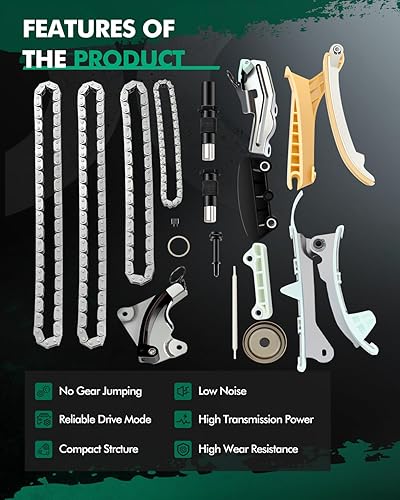 Miniatura 5 de SCITOO Kit de cadena de distribución para Ford Mustang 2005-2010 1997-2010 Ford Explorer 1998-2010 Mercury Mountaineer 2001-2008 Mazda B4000 4.0L V6