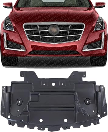 AUTOS PARTS PLUS Front Engine Splash Shield Under Cover Air Deflector Direct Replacement Compatible with 2009-2015 Cadillac CTS GM1091118 20844261-PFM