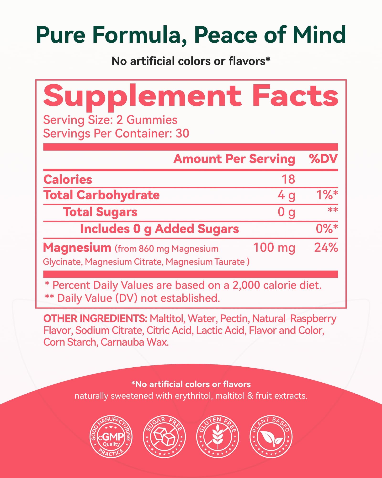 Magnesium Glycinate Plus Gummies 860mg, Sugar‑Free, Adults & Kids 4+ — Amazon image 8