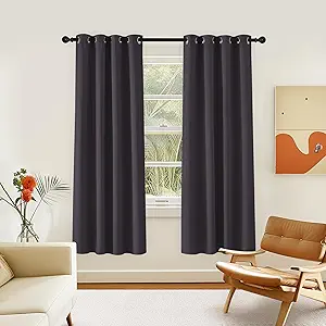 NICETOWN Room Darkening Curtain for Living Room - Energy Saving Thermal Insulated Grommet Room Darkening Curtain/Drape for Bedroom (1 Panel, 46 by 72, Greyish Purple)