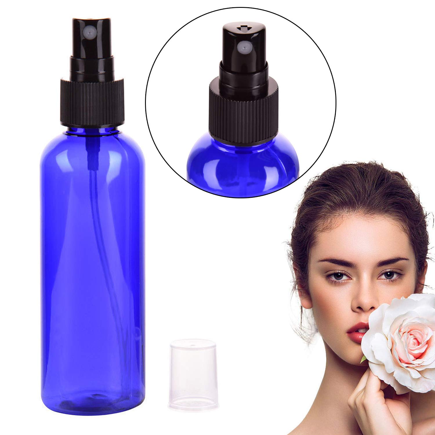JOIKIT 40 Flaconi Spray Vuoti In Plastica Trasparente | 120 Ml Con Coperchio | Viaggio, Pulizia, Trucco | Inclusi 5 Imbuti
