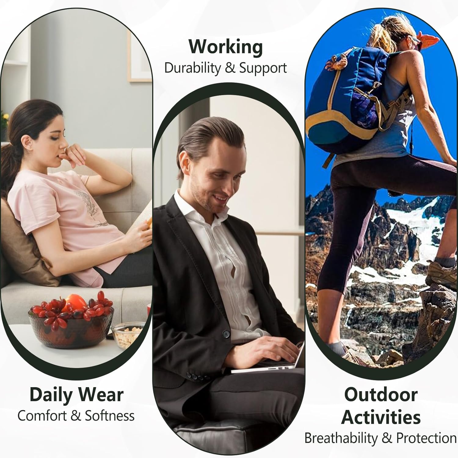 +MD 6 Pairs Ankle Socks for Women and Men, Bamboo Viscose Smell Control Cushioned Sole Casual Low Cut Socks - Image 6