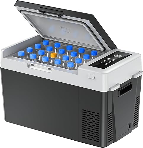 Marsail Refrigerador portátil de 12 V para automóvil, 25 cuartos de galón, de -4 F a 68 F, enfriador de compresor para camping, viajes, camión, casa