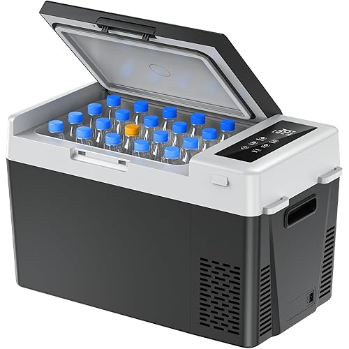 Miniatura 11 de Marsail - Refrigerador de 12 voltios, nevera portátil para auto de 12 V, congelador de 32 cuartos, enfriador con compresor -4°F a 68°F, 12/24 V CC