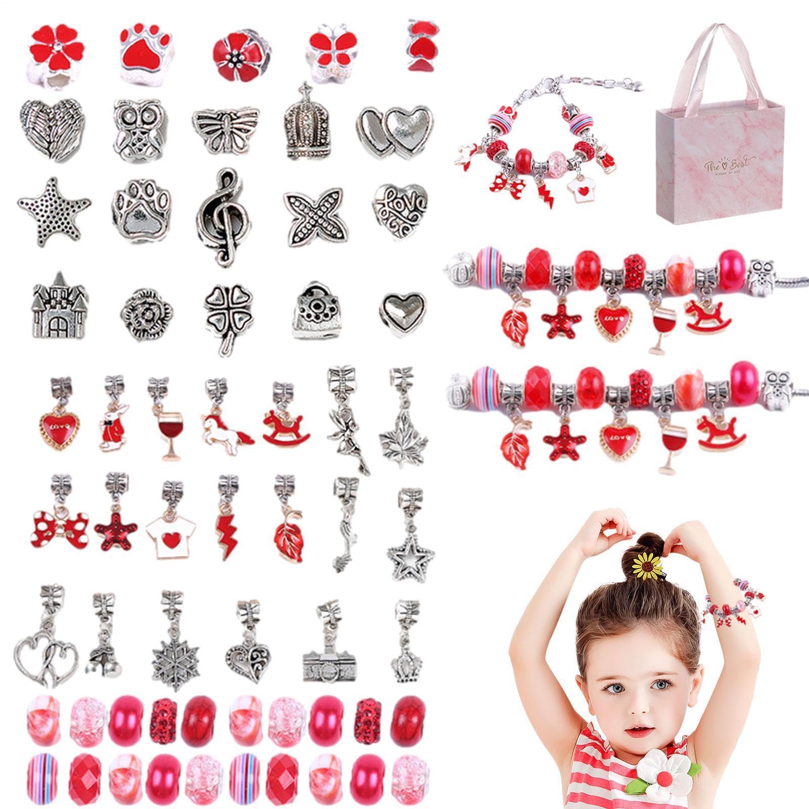 Kit para hacer pulseras con dijes intercambiables que estimula la coordinación de las niñas 8