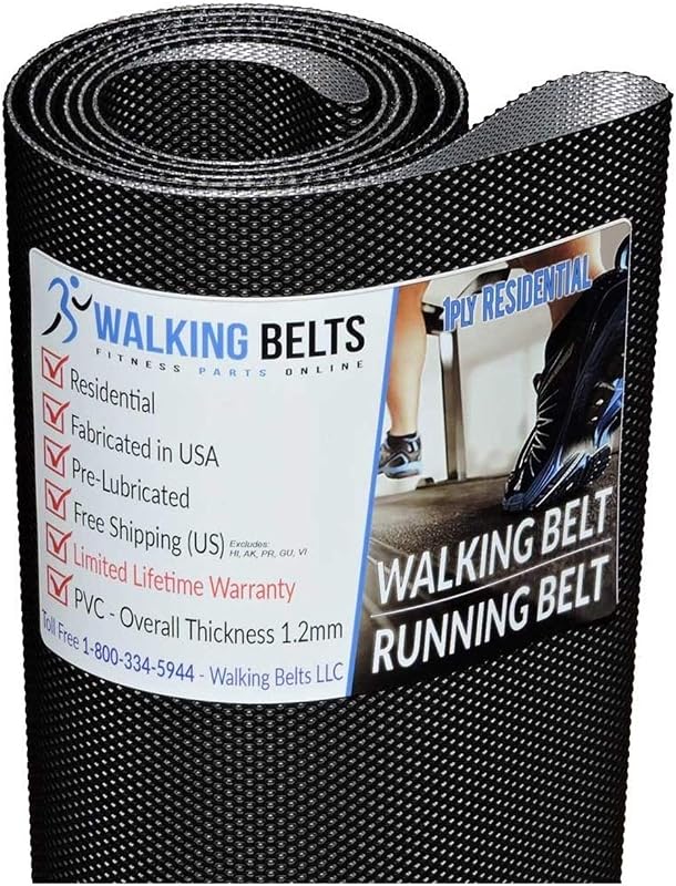 WALKINGBELTS LLC - Cinturón para caminar New Balance 1500 para cinta de correr de 1 capa + lubricante de 1 oz gratis