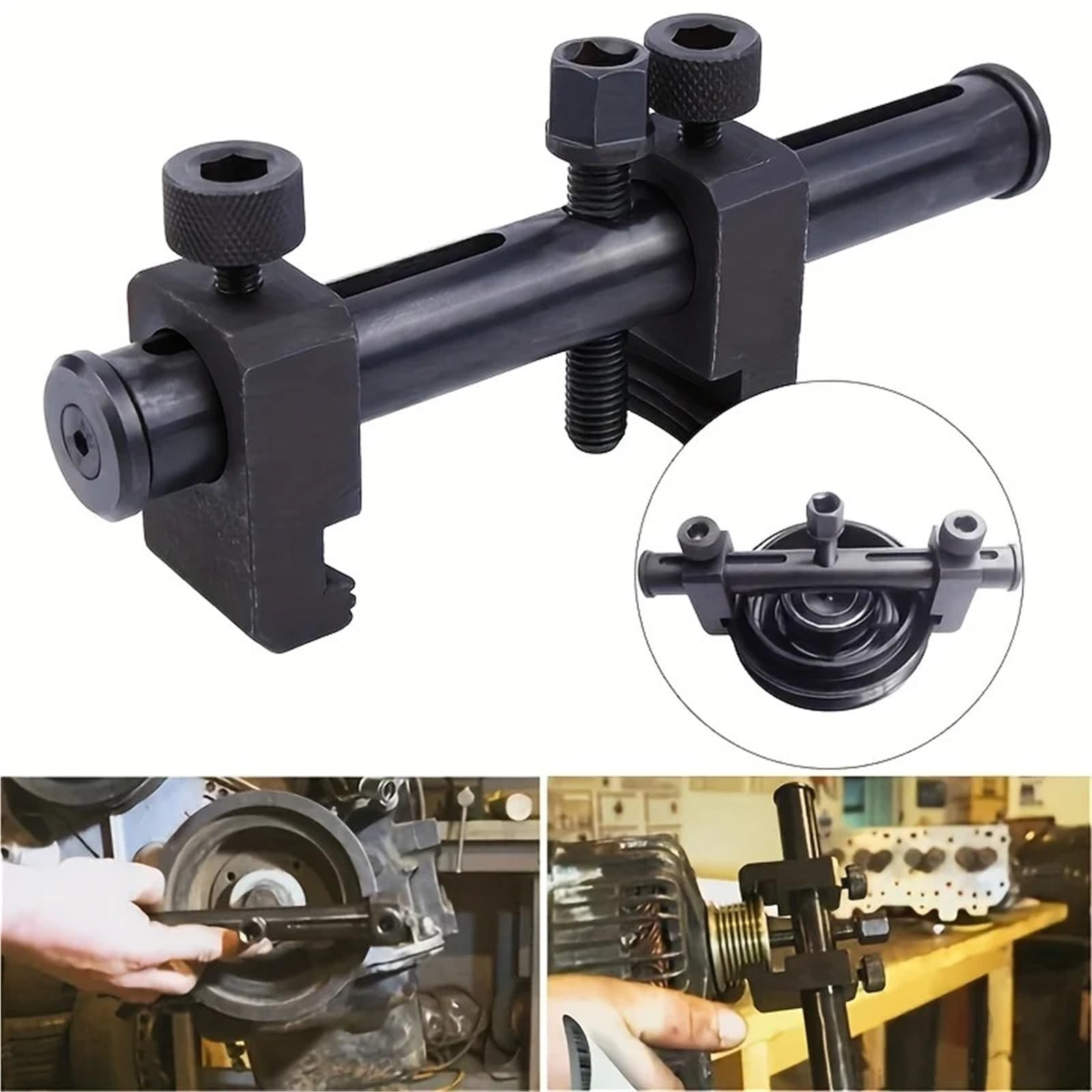 Drum madjuster Extractores Universales De Poleas Acanaladas Para Transmisión, Herramienta Para Cigüeñal, Ajustable 40 Mm A 165