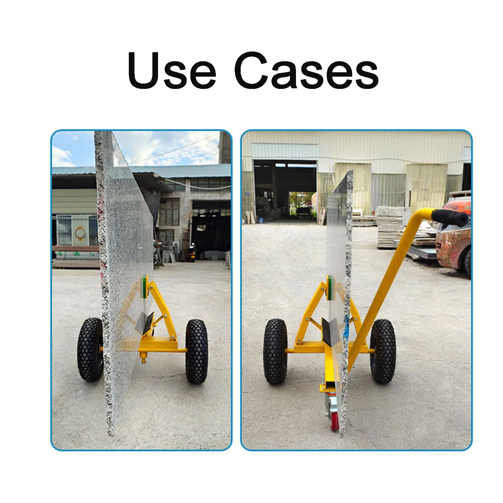 Carro de Paneles de Uso Pesado para Losas de Mármol - Transpaleta de Paneles con Asa Desmontable y Agarre Seguro para Instalación de Puertas y Manejo Versátil de Materiales