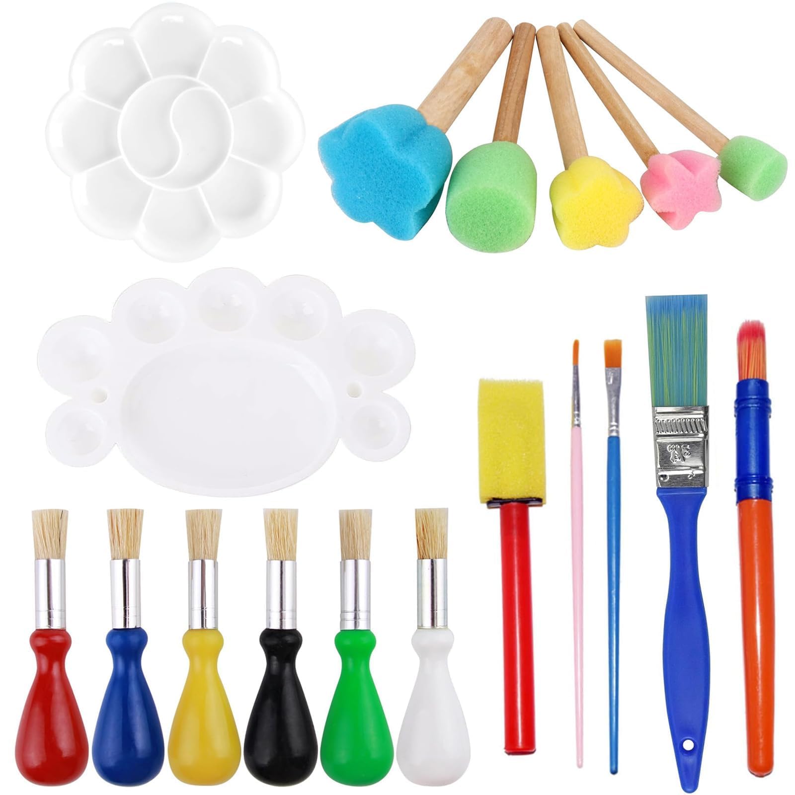 18 Pcs Paint Brush Set, Art Painting Supplies Kit