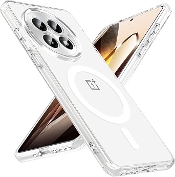 Hensinple Magnetic for OnePlus 13 Case [Compatible with MagSafe] Translucent Shockproof Slim Fit Military Grade Drop Proof Protection Anti-Fingerprint Cover Phone Case for OnePlus 13 5G 2025Clear