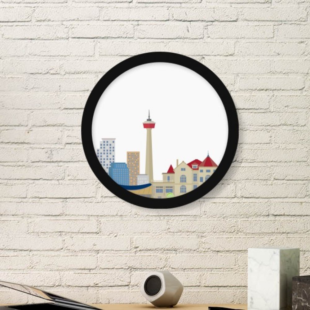 Cadre Photo Rond Canada Ville Sketch Noir Cadre Simple Design