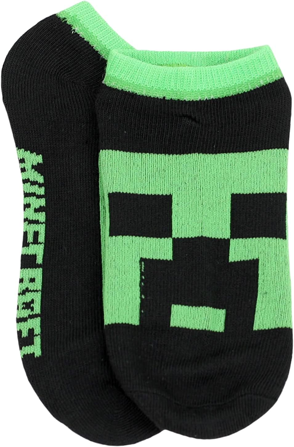 Minecraft Boy's 5 Pack Character Socks, Black, Small