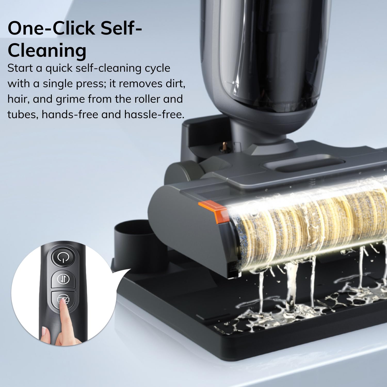 ILIFE W90 Pro Handheld Vacuum Cleaner, Dry & Wet, Larger Dual Tanks, Powerful Suction, One-Click Self-Cleaning, Real-time LED Display, Noise-Reduction & Shock-Absorbing, Washable Floor Head & Filters 31 71DIWteDPPL. SL1500