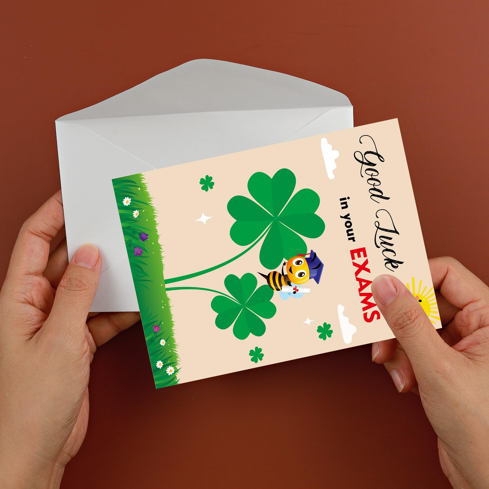 Good Luck in Your Exams Card, Good Luck in Your Exams Keyring Gifts, SATS A Levels GCSE Good Luck Exams Card Keyring Gifts for Students - Image 4