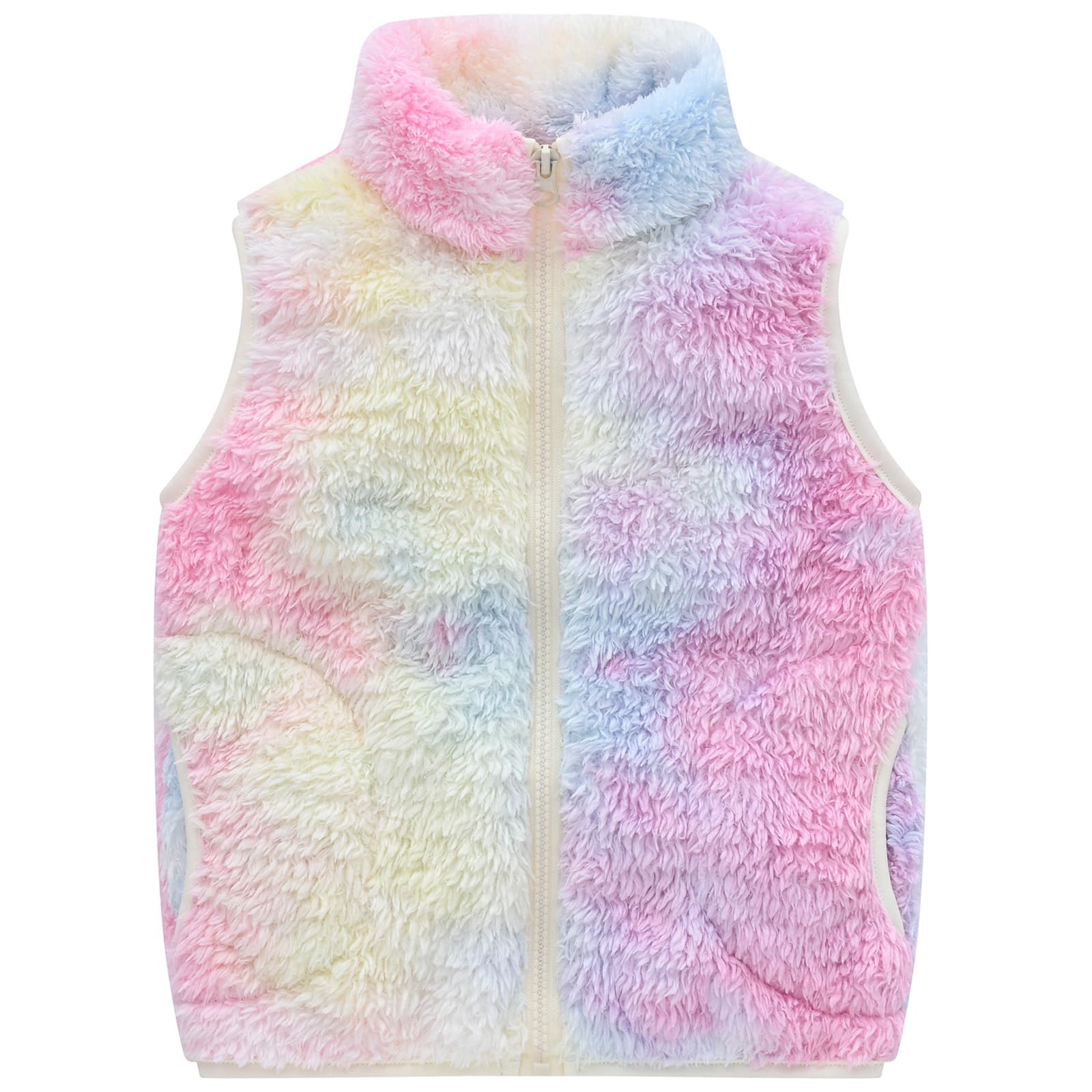 AIWUHE Toddler Boys Girls Fleece Vest Kids Polar Fleece Zipper Jacket Sleevless Fall Winter Warm Outerwear With Pockets 2-6Y