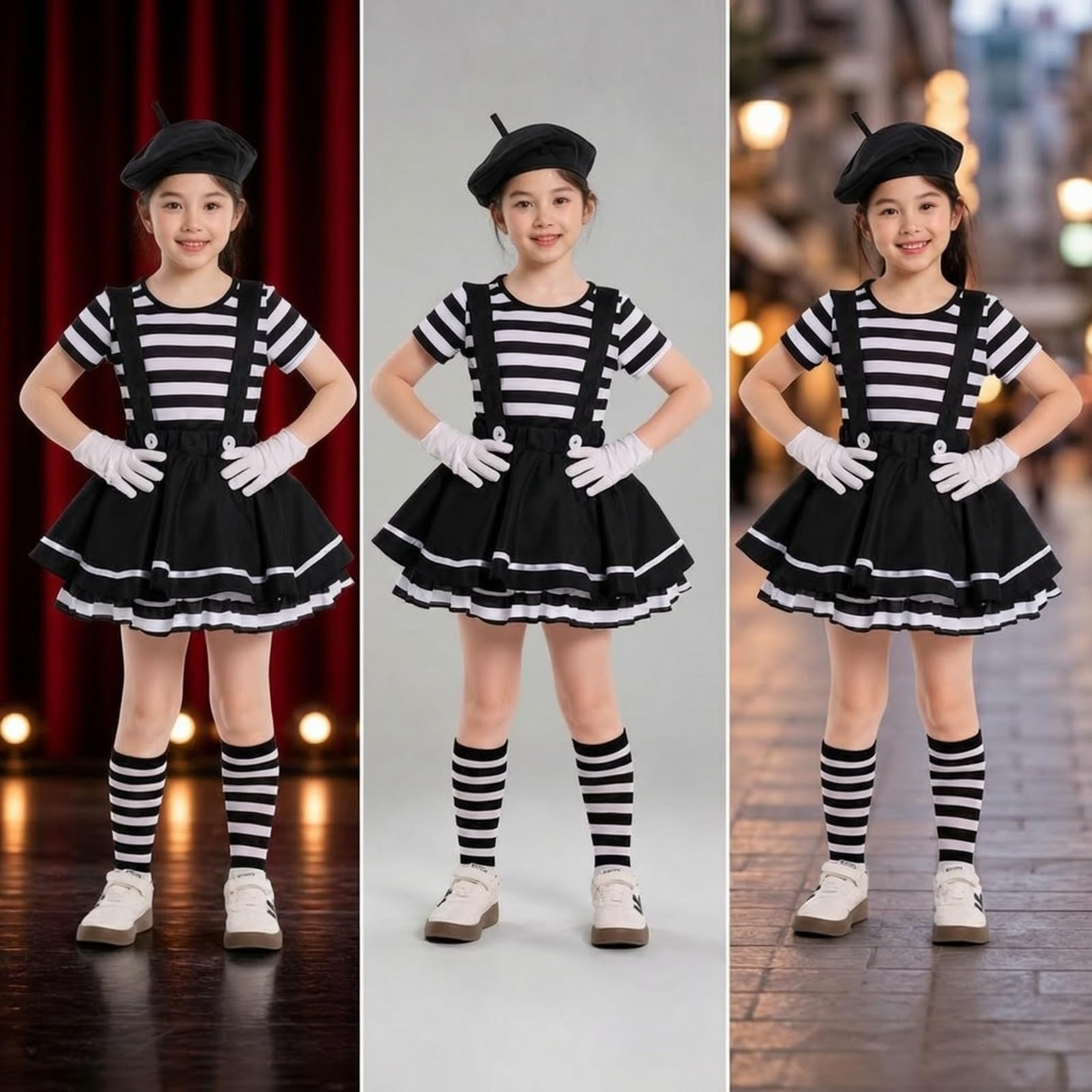 Costume da con Guanti Bianchi | Travestimento da, Co, per Feste in Maschera, Carnevale, Halloween