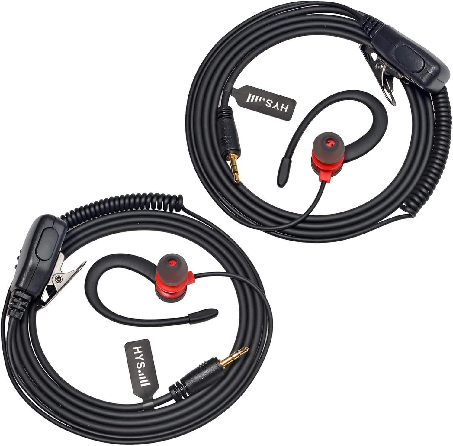HYS G Shape Earpiece for Cobra 2.5mm Radio, Professional/Business Walkie Talkies Headset with Mic for Cobra Microtalk Cxt195 PX655 Cx112 PX650 ACXT1035r ACXT145 ACXT545 RX385 RX685 Handheld Radio