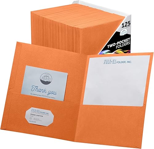 Vista 118 de File-EZ - Carpetas de dos bolsillos, Rojo