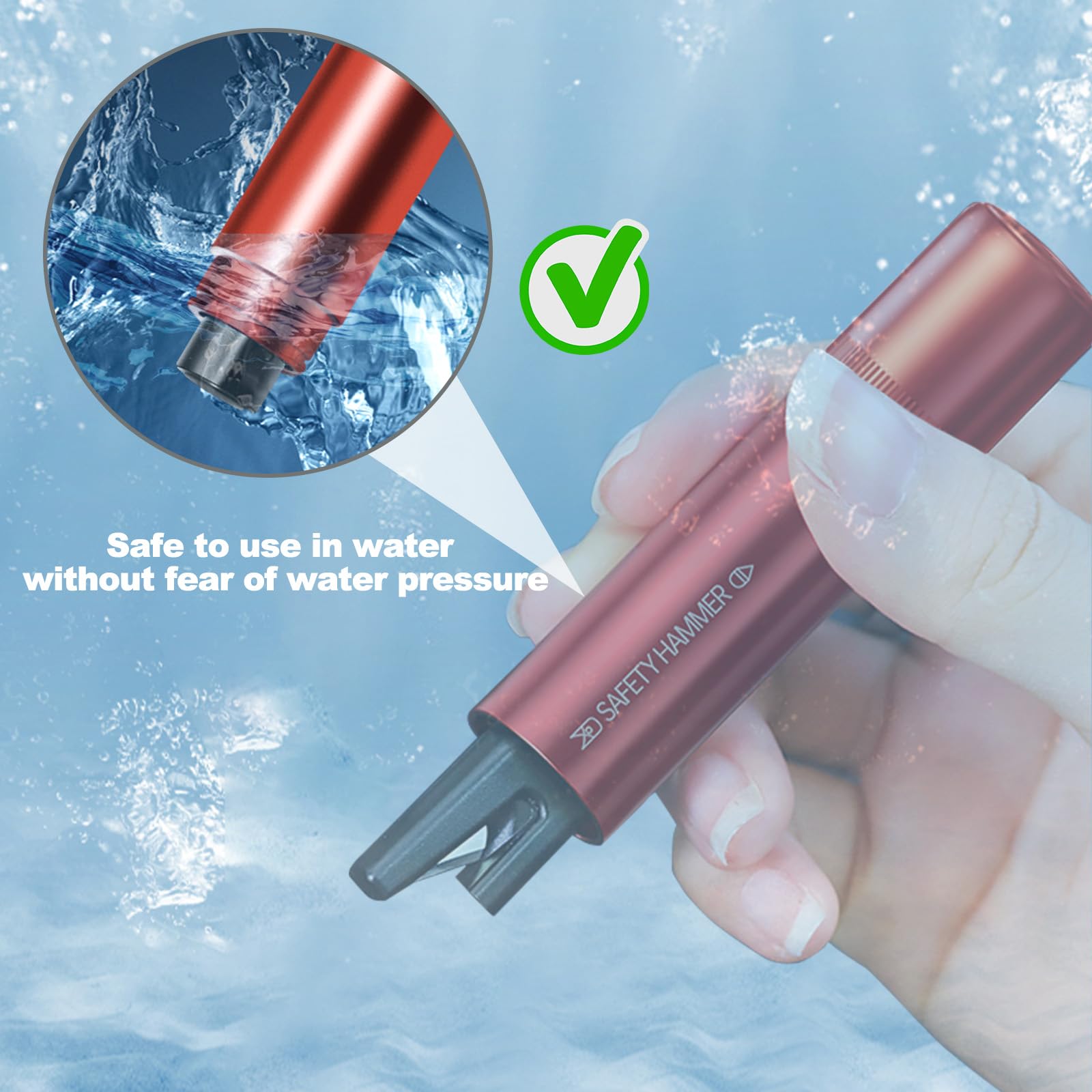 Martello Rompivetro E Taglia Cinture 3 In 1 - Emergenza Auto, Compatto E Sicuro, Colori Assortiti - Foto 2