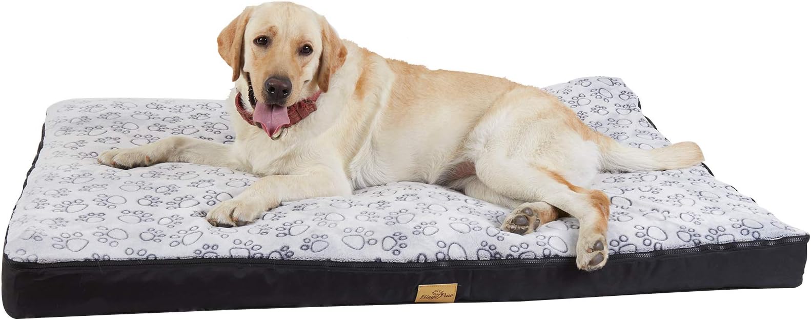 BingoPaw Extra Large Dog Bed Mat - Memory Foam Orthopedic Pet Beds Cushion with Removable Washable Cover - Waterproof Jumbo Puppy Mattress for 2 Large Dogs Together XXXL(130x90cm)