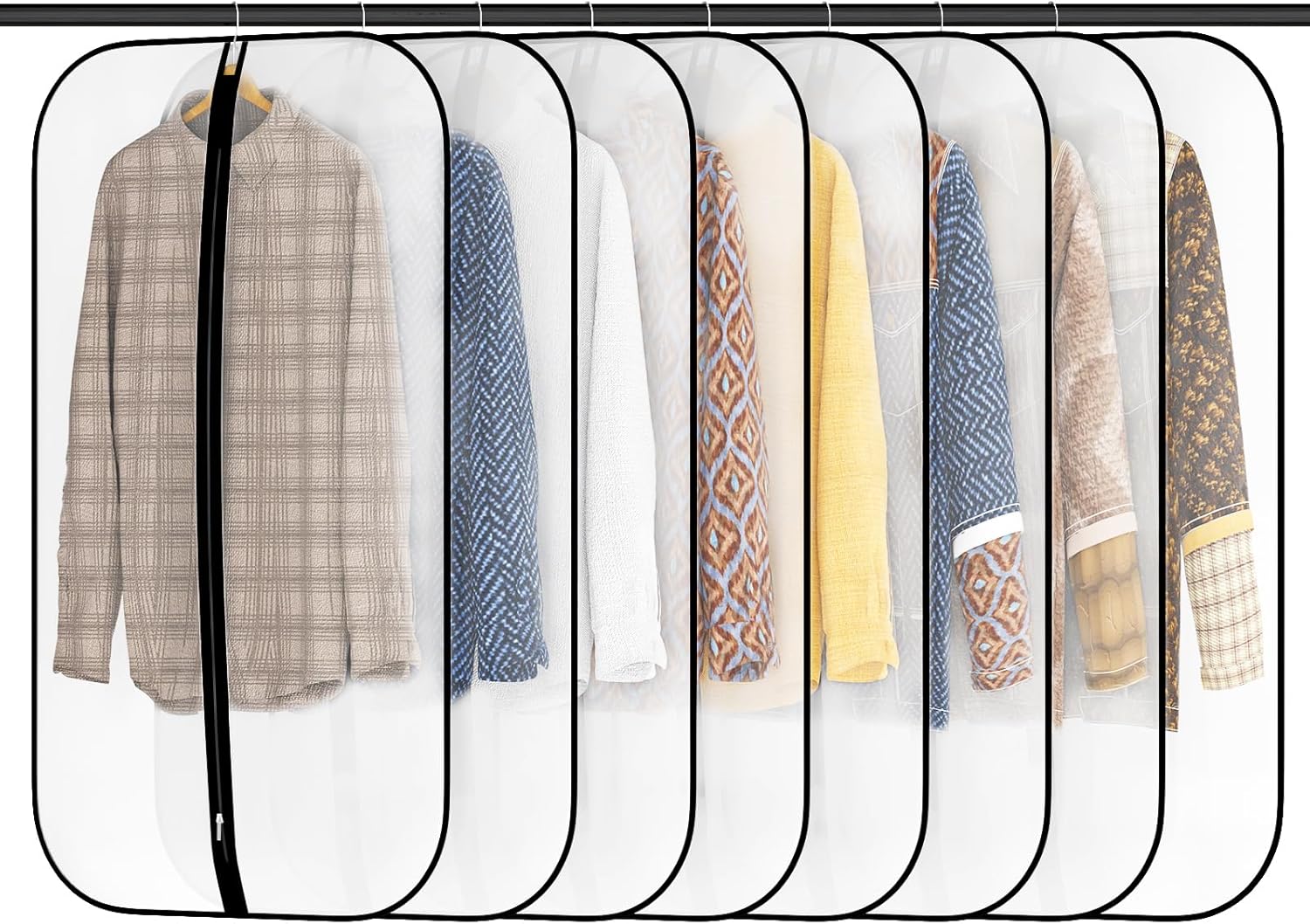 GoMaihe Suit Bags 8 Set Garment Bag Clothes Storage 60 × 100CM