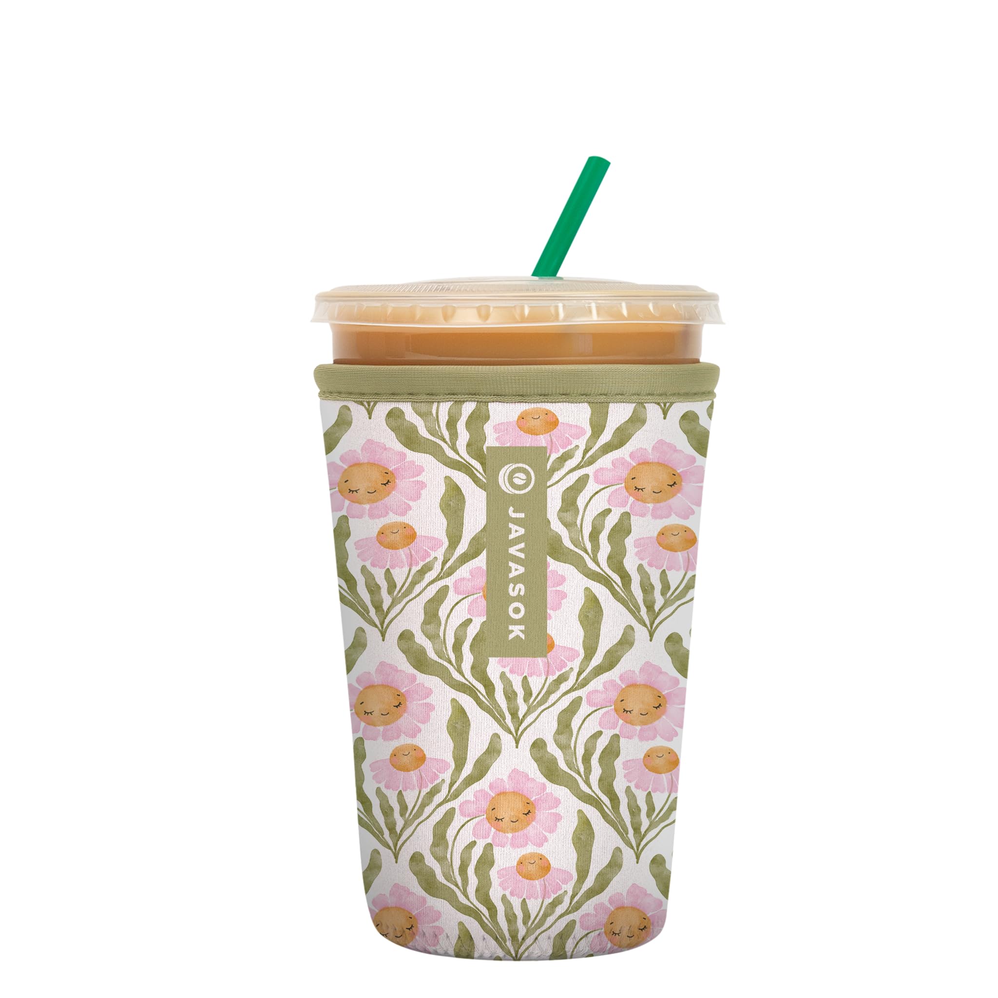 Sok It JavaSok Iced Coffee &amp; Cold Soda Insulated Neoprene Cup Sleeve (Little Sprout, Medium: 22-28oz)