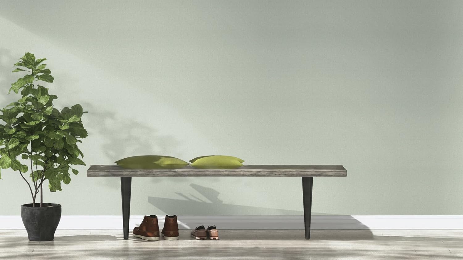 Rasch 651133 Light Green Non-Woven fine Structure and Shiny highlights-10.05 0.53 m (L x W) Wallpaper