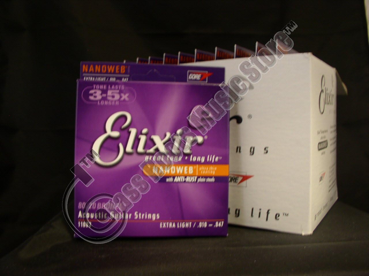 BULK 12-sets Elixir Nanoweb Extra Light Gauge Acoustic Guitar Strings (# 11002)