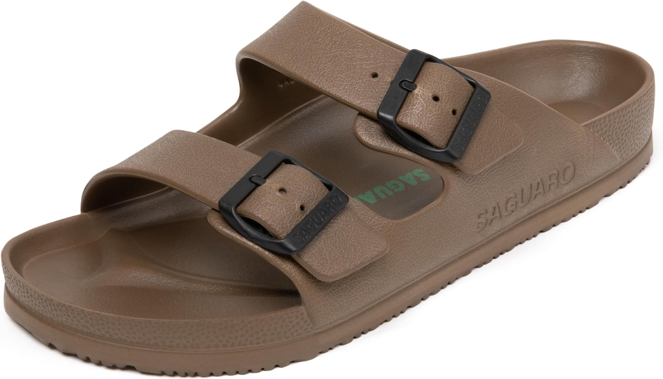 Men's Women's Comfort Double Buckle Sandals Lightweight Adjustable EVA Sandals with Rubble Sole
