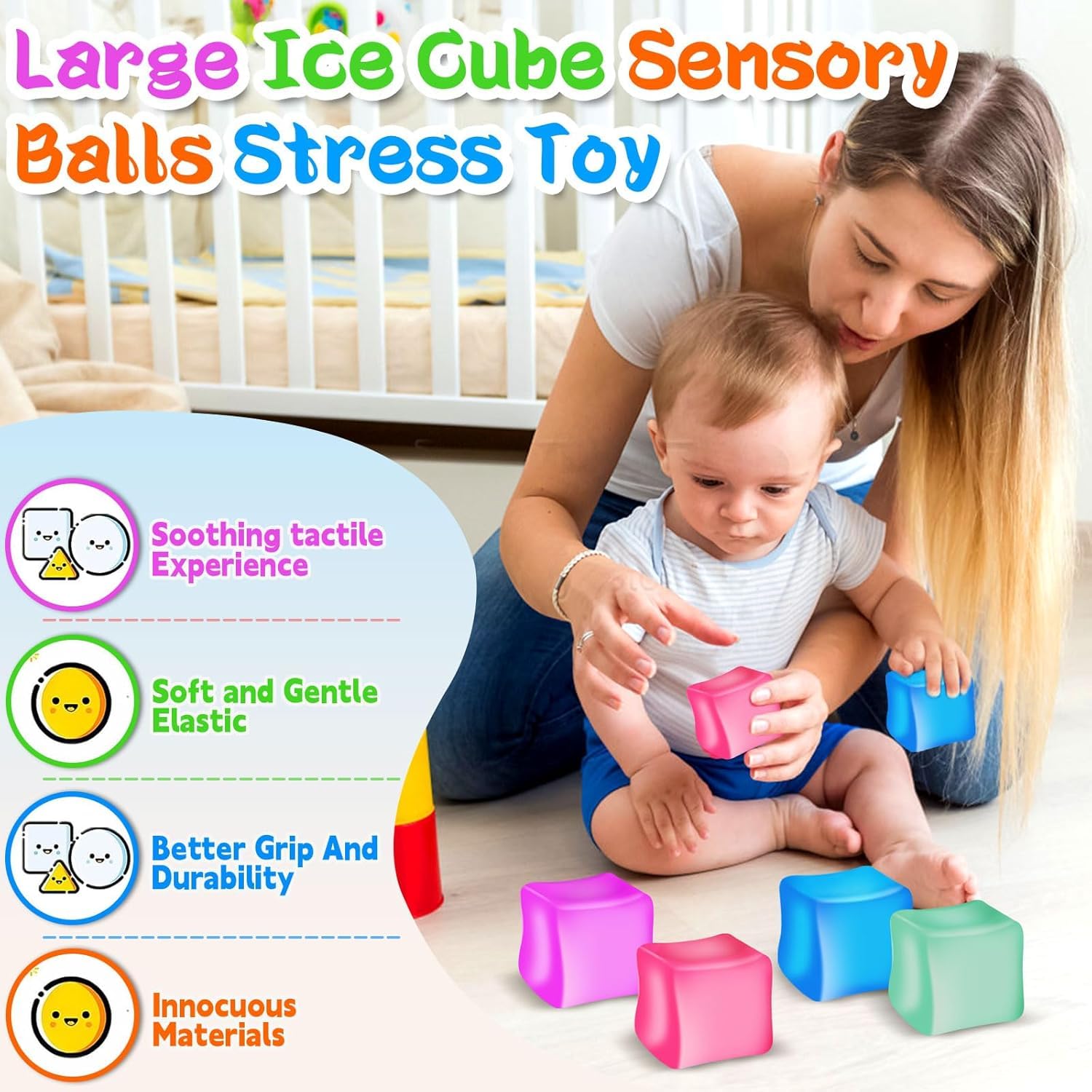 4 Balles Anti-stress Sensorielle - Jouets Fidget Colorés Pour Enfants Et Adultes - Soulagement Anxiété