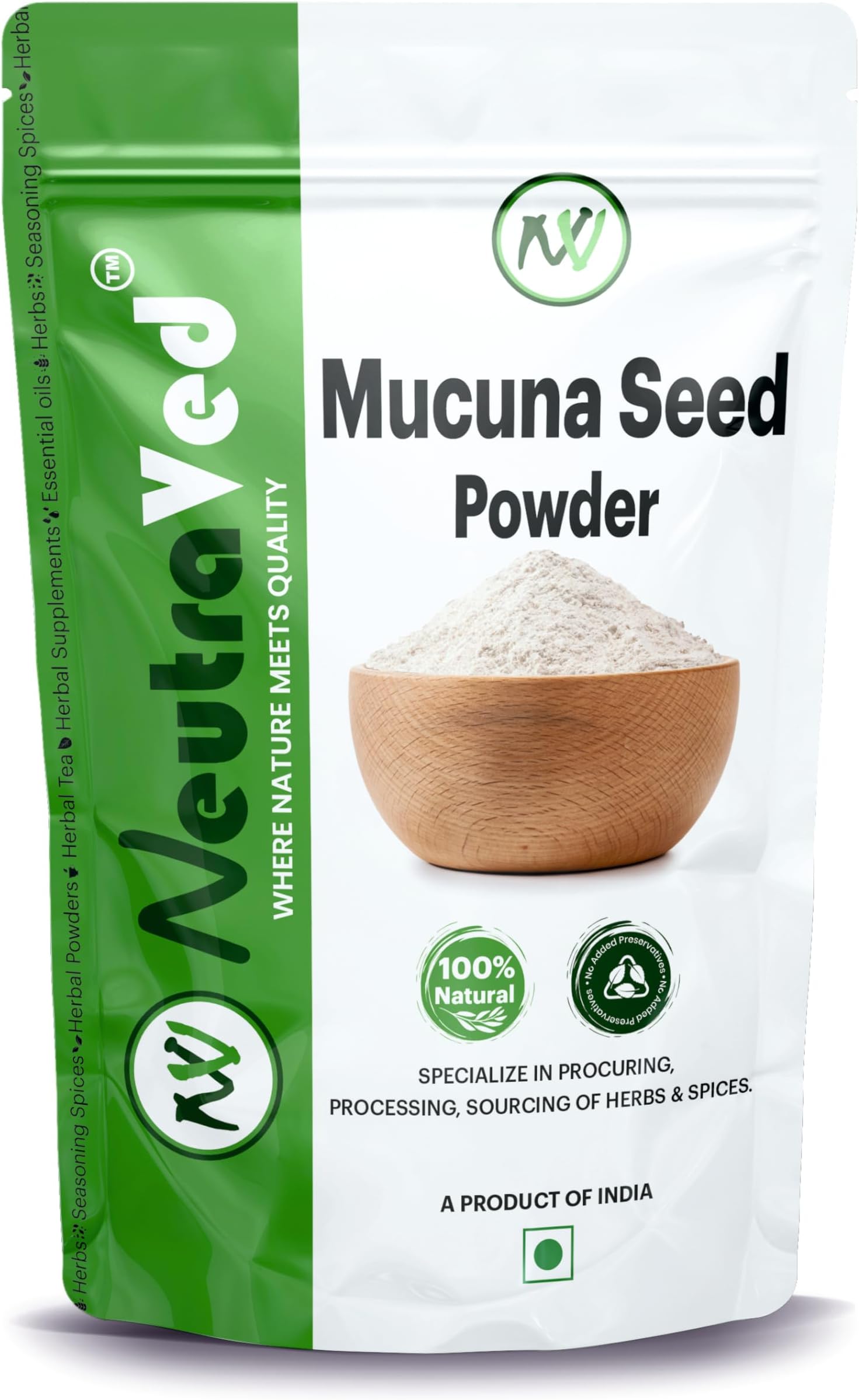 NeutraVed Mucuna Pruriens Powder | Velvet Bean Powder | Kaunch Beej Churna - 100g