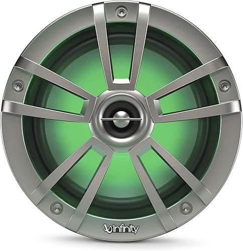 Miniatura 7 de Infinity Marine Bundle - Dos pares de altavoces coaxiales LED RGB de 6.5 pulgadas Infinity 622MLT Marine - Titanio