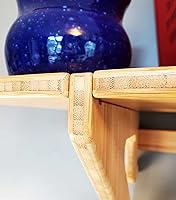 Vista 4 de Grassracks Estantes flotantes de bambú, estante fuerte montado en la pared (estante individual)