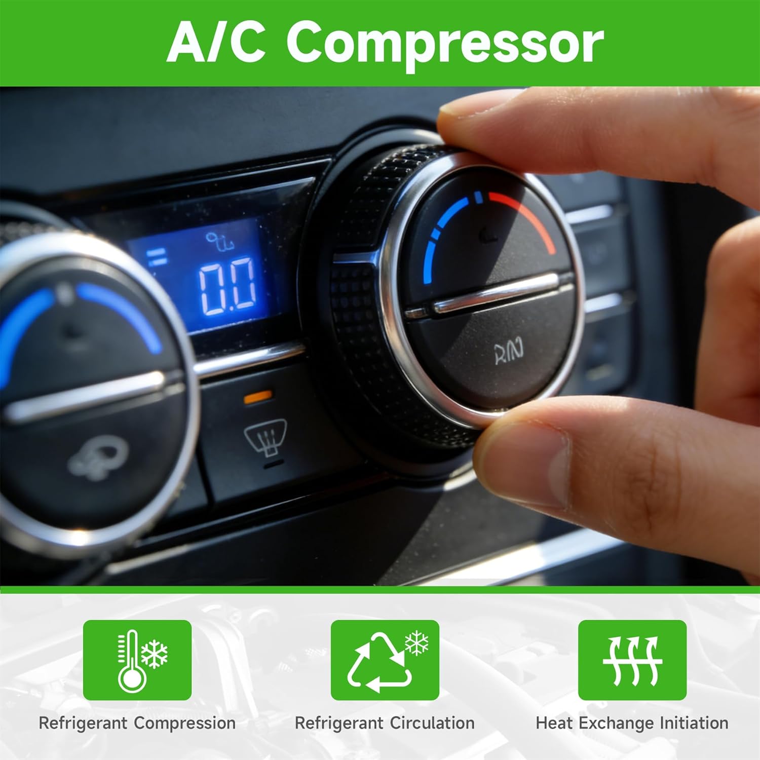 munirater AC Compressor w/Clutch Replacement for 2006-2011 Civic 1.8L 38810RNAA02 38810RNAA01 CO4918AC