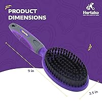 Vista 3 de Hertzko Bristle Brush for Dogs and Cats with Long or Short Hair - Dense Bristles Remove Loose Hair from Top Coat, Removes Tangles, Dander, Dust