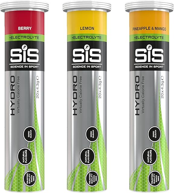SIS Go Hydro | Zero Sugar | Effervescent Electrolyte Tablets | For Improved Hydration & Recovery | Suitable for Vegans & Vegetarians | Variety Pack | Lemon, Berry, Pineapple & Mango, 20 Tablets x 3