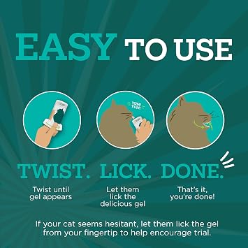 Twist + Lick Dental Gel for Cats, Cleans Teeth and Freshens Breath for 24 Hours, Cat Nip Flavor, 30 Day Supply