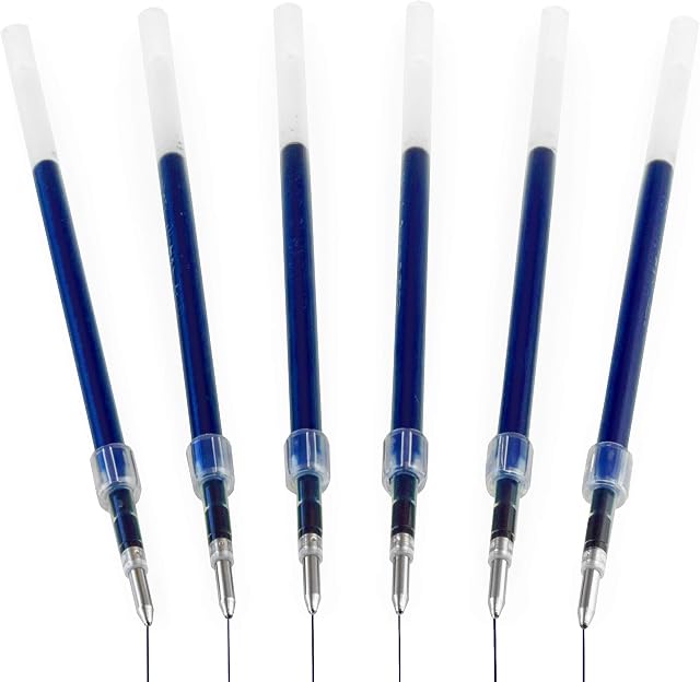 uni-ball Jetstream SXN-210 Retractable Pen Refills - 1.0mm Nib - Gel Ink - Blue Ink - Pack of 6